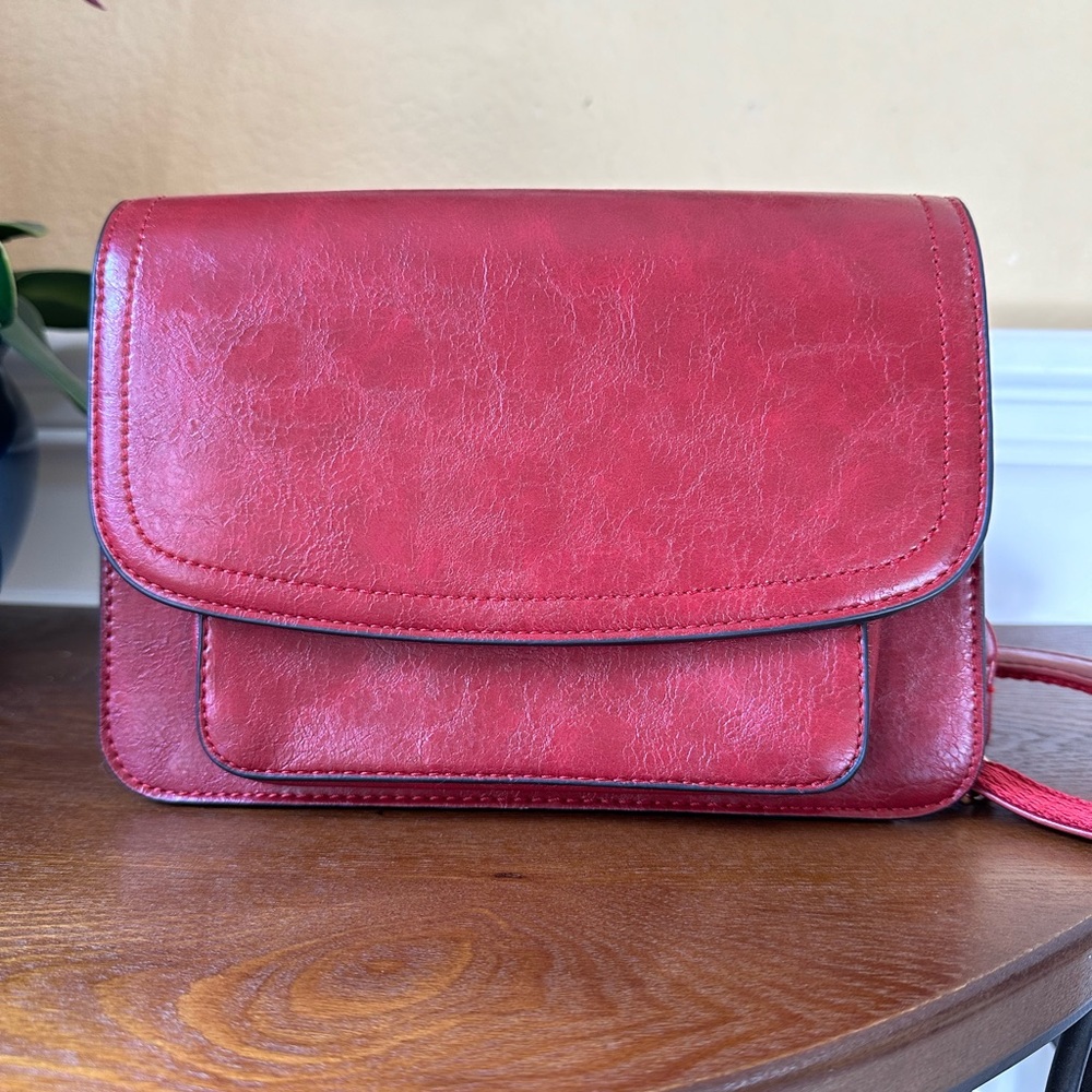 NWT - Genuine Cow Hide Leather Crossbody Bag